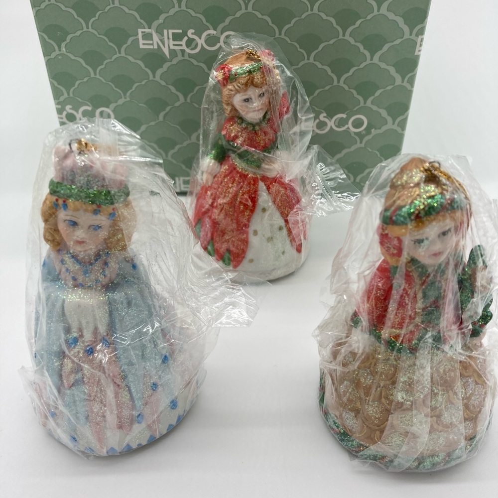 Vintage nib enesco‎ Victorian belles ornaments
